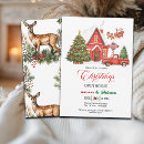 Search for deer christmas invitations Holiday open house