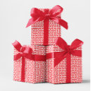 Search for greek key wrapping paper Red