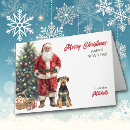 Search for airedale christmas cards Santa claus