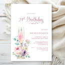 Search for champagne 21st birthday invitations Stylish
