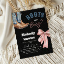 Search for boots or bows invitations Blue