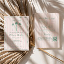 Search for palm invitations Pink and green