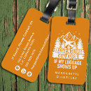 Search for adventure awaits luggage tags Funny