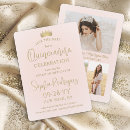 Search for pink and gold quince invitations Daughter