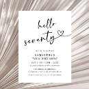 Search for seventy birthday invitations Minimal