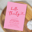 Search for hello thirty invitations Modern