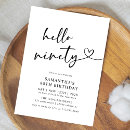 Search for ninety invitations Black and white