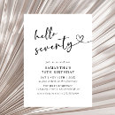 Search for seventy birthday invitations Minimal