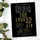 Search for mans 75th birthday invitations For him