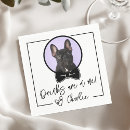 Search for dog wedding napkins Black and white