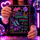 Search for glow skate party invitations Roller skating