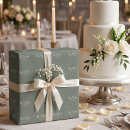 Search for sage wrapping paper Bride and groom