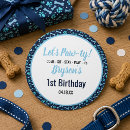Search for blue dog paw stickers Puppy party