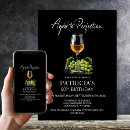 Search for wine 60th birthday invitations Black