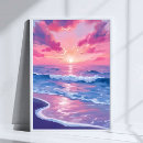 Search for ocean waves posters Sunset