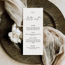 Search for minimalist wedding menus Sophisticated