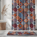 Search for navy and orange shower curtains Geometric