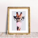 Search for pink giraffe posters Baby animals