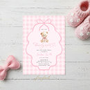 Search for gingham baby girl shower invitations For her