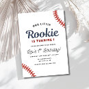 Search for sports 1st birthday invitations Our little rookie