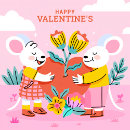 Search for pink background cards Red hearts