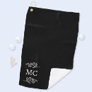 Search for unique golf towels Black and white