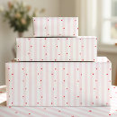 Search for pink and white wrapping paper Valentine's