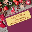 Search for seasons greetings return address labels Gold