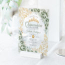 Search for green gold quinceanera invitations Floral