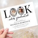 Search for funny high school graduation invitations Black and white