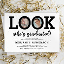 Search for then and now graduation invitations Black and white