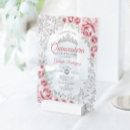 Search for pink and silver quinceanera invitations For her