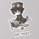 Search for aviation illustration stickers Pilot