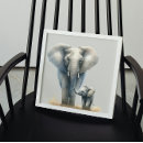 Search for elephant painting canvas prints Watercolor