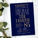 Search for surprise 85th birthday invitations Typography