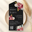 Search for burgundy rose wedding invitations Qr code