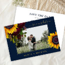 Search for sunflower wedding save the dates Botanical