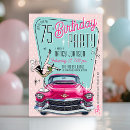Search for pink car birthday invitations For her