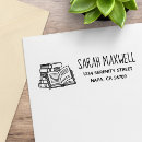 Search for book rubber stamps Simple