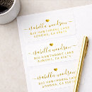 Search for gold hearts return address labels Minimalist