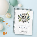 Search for raccoon birthday invitations Woodland animal