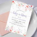 Search for purple floral baby shower invitations Elegant