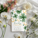 Search for clover baby shower invitations Lucky charm