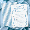 Search for wedding enclosure cards Blue and white