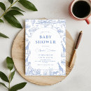 Search for blue toile invitations Giraffe