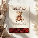 Search for red plaid thank you cards Gender neutral
