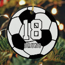 Search for boys soccer christmas tree decorations Black and white