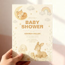 Search for nursery baby shower invitations Watercolor baby animals