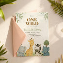 Search for baby safari birthday invitations Tropical leaves