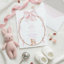 Search for teddy bear baby shower invitations Pink bow